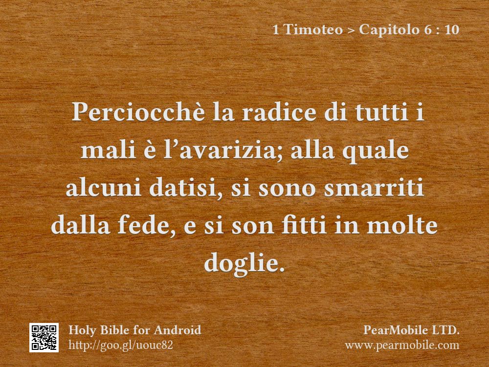 1 Timoteo, Capitolo 6:10